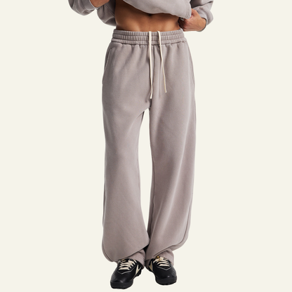 Men's Streetwear Distressed Curved-Blade Sweatpants