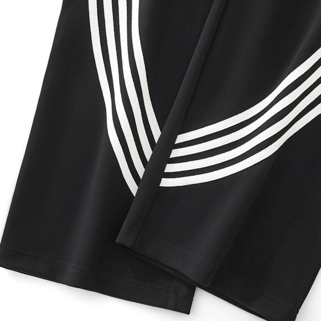 Men's Color Block Elastic Drawstring Cuff Wide Leg Pants
