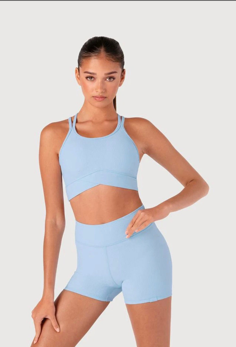 Z55772G Girls Rib Striker Crop Top