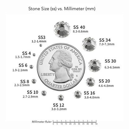 Planet Rhinestone SS10 AB Glass Rhinestones
