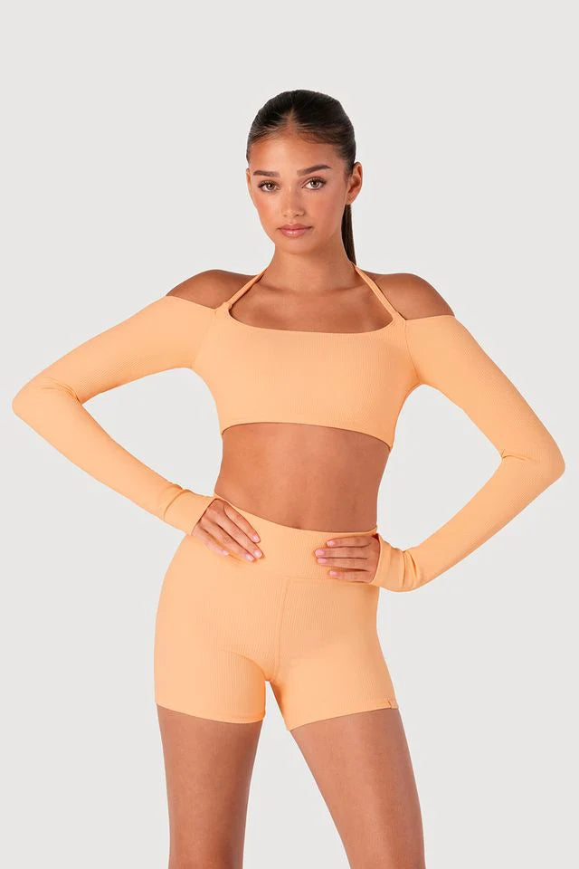 Z55774G Girls Rib Bolero Crop Top