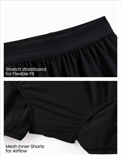 PatPat Lightflow™ Kids Boys Ultra-Light Quick-Dry Athletic Shorts