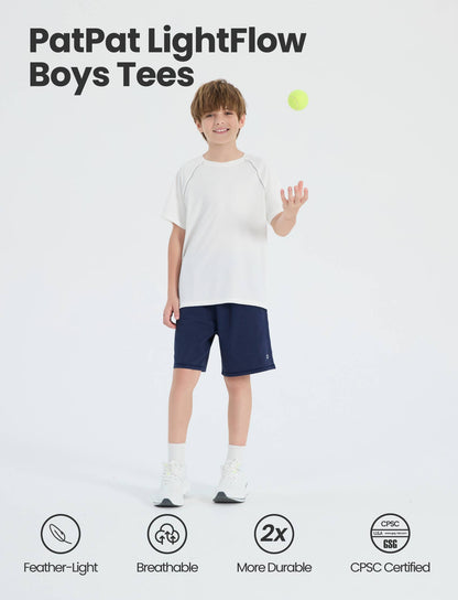 PatPat Lightflow™ Kids Boys Air-Grid Breathable Athletic T-Shirt