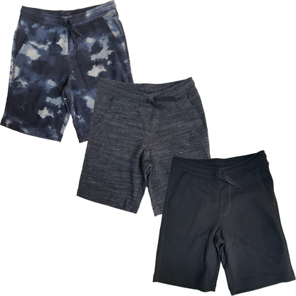 I-Wear Brands 3 Pack Boy's Fleece Jogger Drawstring Sport Shorts: Pack = 3 Shorts / X-Large